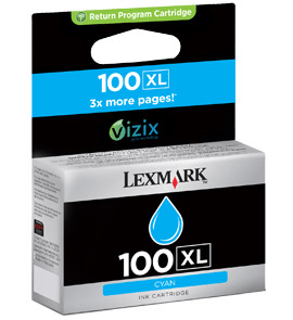Lexmark 100XL Cyan genuine ink   600 pages  