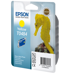 Epson T0484 Yellow genuine ink Seahorse  430 pages  