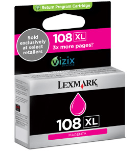 Lexmark 108XL Magenta genuine ink Not available  600 pages  