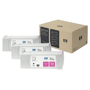 HP 83 UV Magenta genuine 3 pack     