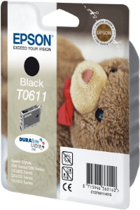 Epson T0611 Black genuine ink Teddybear  290 pages  