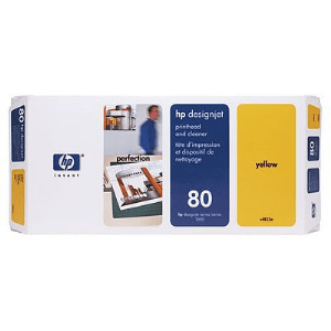 HP 80 Yellow genuine printhead/ cleaner     