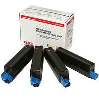 OKI 42403006 Black, cyan, magenta & yellow genuine toner 4-pack   4 x 5000 pages  