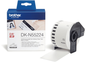 Brother DKN55224 54mm     - 2.1"   Black on white QL tape.