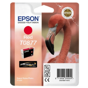 Epson T0877 Red genuine ink Flamingo     