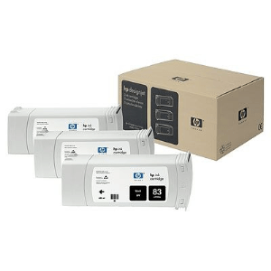HP 83 UV Black genuine 3 pack     