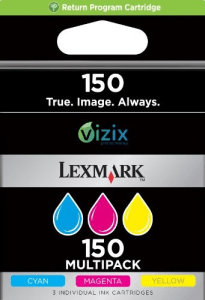 Lexmark 150 Cyan, magenta & yellow genuine 3 pack   300 pages 