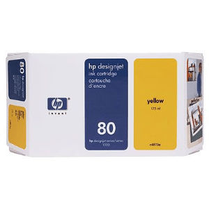 HP 80XL Yellow genuine ink      