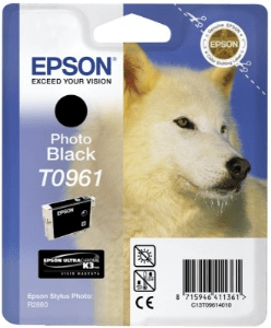 Epson T0961 Photo black genuine ink Wolf     