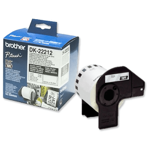 Brother DK22212 62mm     - 2.4"   Black on white QL tape.