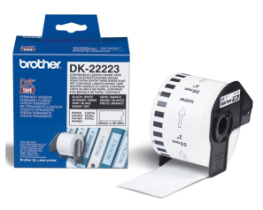 Brother DK22223 50mm     - 2"   Black on white QL tape.