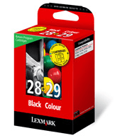 Lexmark 28/ 29 Black & 3-colour genuine value-pack   175 + 150 pages 