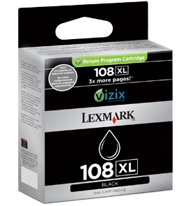 Lexmark 108XL Black genuine ink Not available  510 pages  