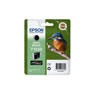 Epson T1598 Matte black genuine ink Kingfisher     