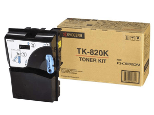 Kyocera Mita TK-820K Black genuine toner   15000 pages  