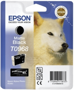 Epson T0968 Matte black genuine ink Wolf     