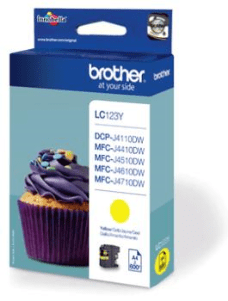 Brother LC123Y Yellow genuine ink   600 pages  