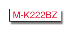 Brother M-K222BZ 9mm      - 0.4" Red on white P-Touch tape.