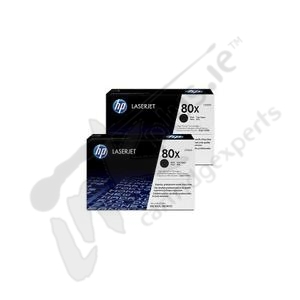80XD toner dual pack  HP genuine  Black 2 x 6900 pages 
