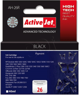 ActiveJet AH-26Bk Black recycled ink      