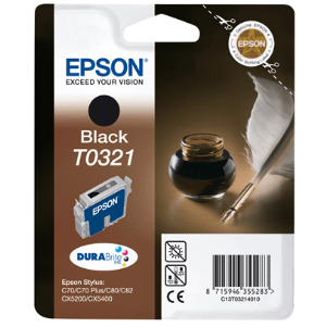 Epson T0321 Black genuine ink Quill & Inkwell  1240 pages  