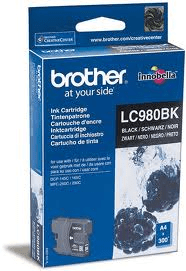 Brother LC980Bk Black genuine ink   300 pages  