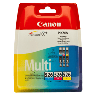 Canon CLI-526CMY Cyan, magenta & yellow genuine 3 pack     