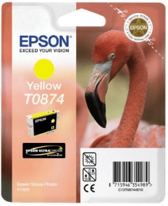 Epson T0874 Yellow genuine ink Flamingo     