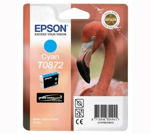 Epson T0872 Cyan genuine ink Flamingo     