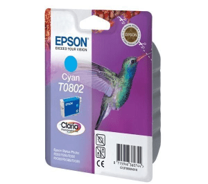 Epson T0802 Cyan genuine ink Hummingbird  910 pages  