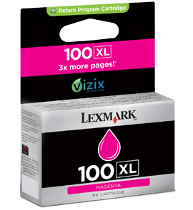 Lexmark 100XL Magenta genuine ink   600 pages  