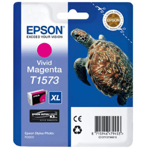 Epson T1573 Vivid Magenta genuine ink Turtle     