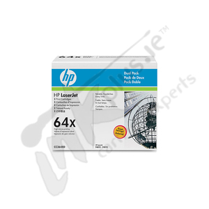 64XD toner dual pack  HP genuine  Black 2 x 24000 pages 