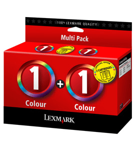 Lexmark 1 3-colour x 2 genuine 2 inks   2 x 120 pages 