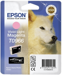 Epson T0966 Vivid Light magenta genuine ink Wolf     