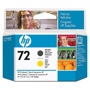 HP 72 Matte black & Yellow genuine printhead     