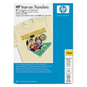 HP C6050A T-shirt transfers/ iron-on A4 12 sheets  