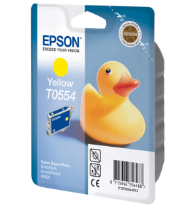Epson T0554 Duck Yellow genuine ink *end of life*  290 pages  