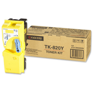 Kyocera Mita TK-820Y Yellow genuine toner   7000 pages  