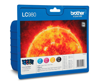 Brother LC980VALBP Black, cyan, magenta & yellow genuine 4 pack   300 + 3 x 260 pages 