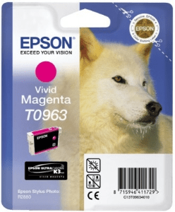 Epson T0963 Vivid Magenta genuine ink Wolf     
