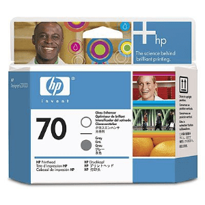 HP 70 Gloss Enhancer & Grey genuine printhead     