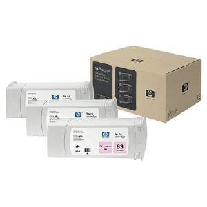 HP 83 UV Light magenta genuine 3 pack     