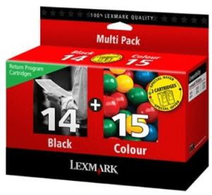 Lexmark 14/ 15 Black & 3-colour genuine value-pack   175 + 150 pages 