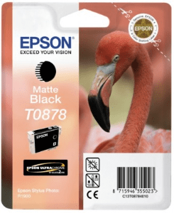 Epson T0878 Matte black genuine ink Flamingo     