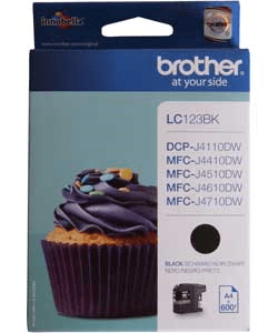 Brother LC123Bk Black genuine ink   600 pages  