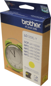 Brother LC125XL-Y Yellow genuine ink   1200 pages  