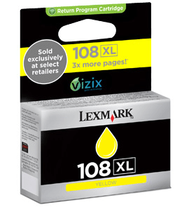 Lexmark 108XL Yellow genuine ink Not available  600 pages  