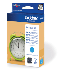 Brother LC125XL-C Cyan genuine ink   1200 pages  